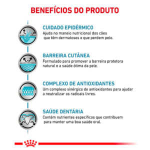 Ração Seca Royal Canin Veterinary Diet Skin Care Small Dog para Cães Adultos de Porte Pequeno com Sensibilidades de Pele