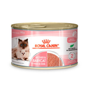 Ração Úmida Royal Canin Lata Mother & Babycat Instinctive para Gatas Gestantes/Lactantes e Gatos Filhotes 195 g